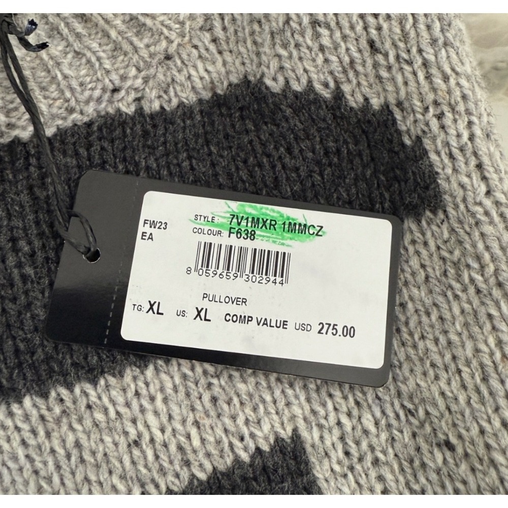 Emporio Armani Grey GA Print Men's crewneck sweater, XL - Picture 5 of 5
